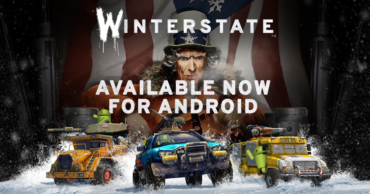 WinterstateGame's tweet photo. Put the road to tha rubber! #Winterstate is now available on Android! @GooglePlay https://t.co/qWT61b3Hw4 https://t.co/CvQ7IFemyj