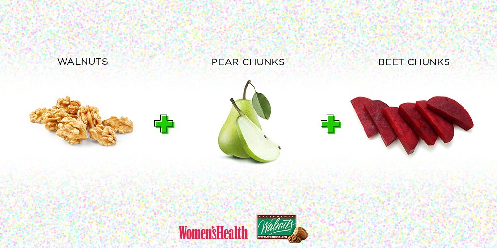 WomensHealthMag's tweet image. Step up your salad game with some crunch and color! Somethin' about this combo feels super fancy. @CaWalnuts #ad
