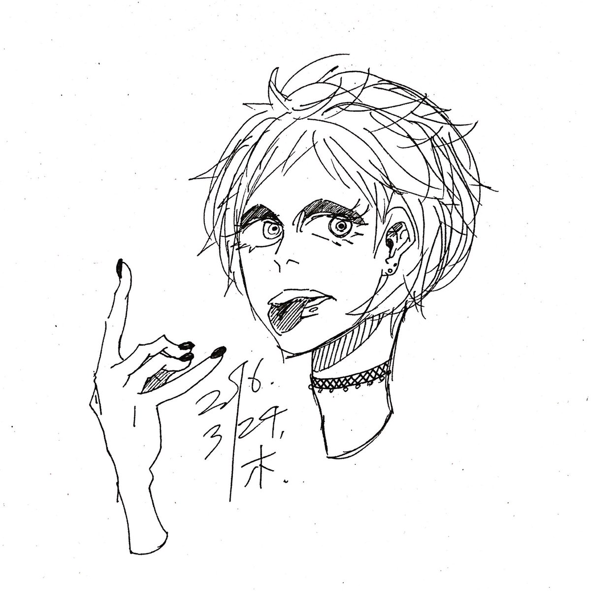 菊波キクナミ On Twitter イラスト 手描き 絵 ボールペン 一発