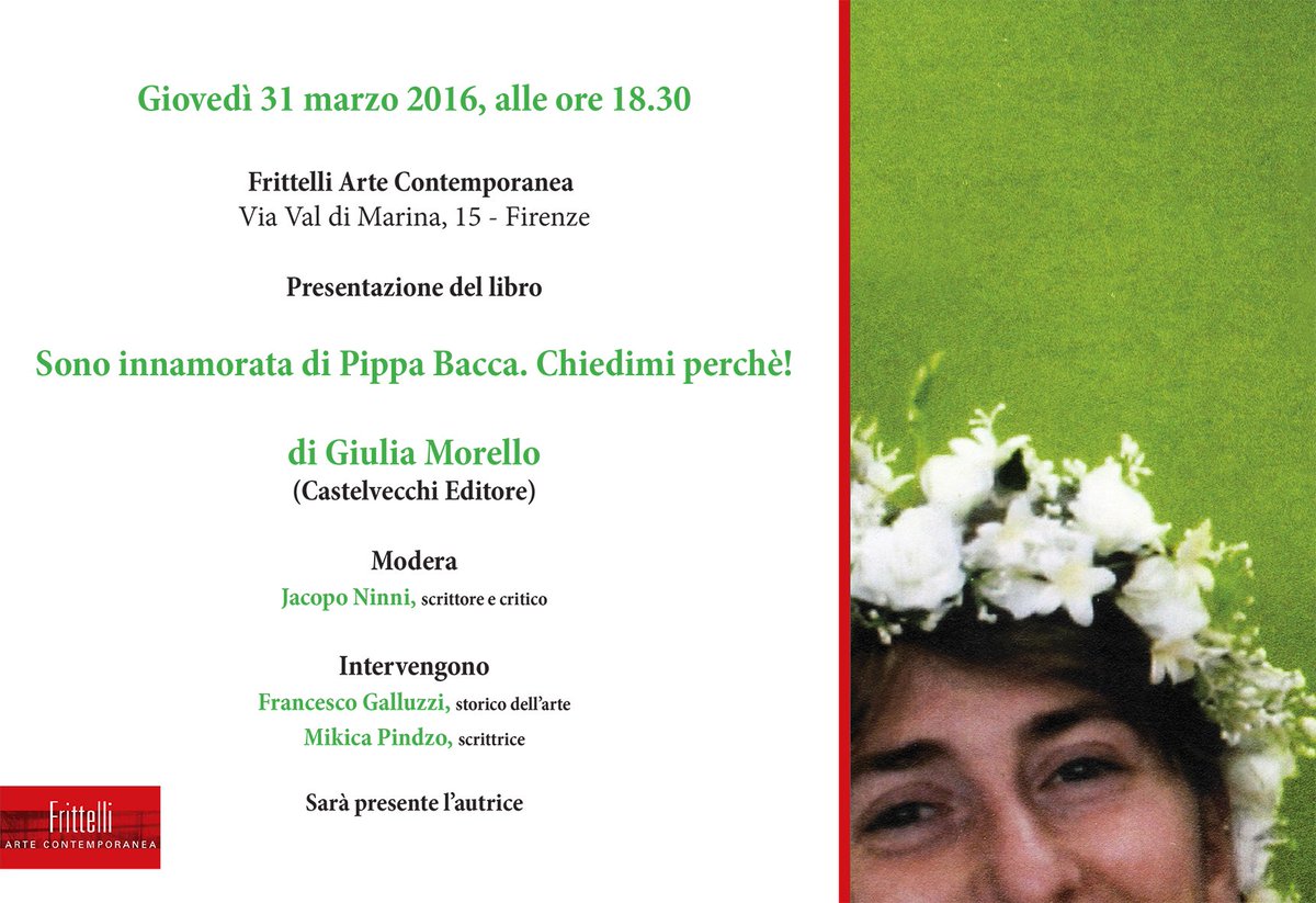 frittelliarte's tweet photo. 31/03/2016 ore 18:30: Presentazione del libro di Pippa Bacca #frittelliarte #pippabacca https://t.co/y63H9IwePw