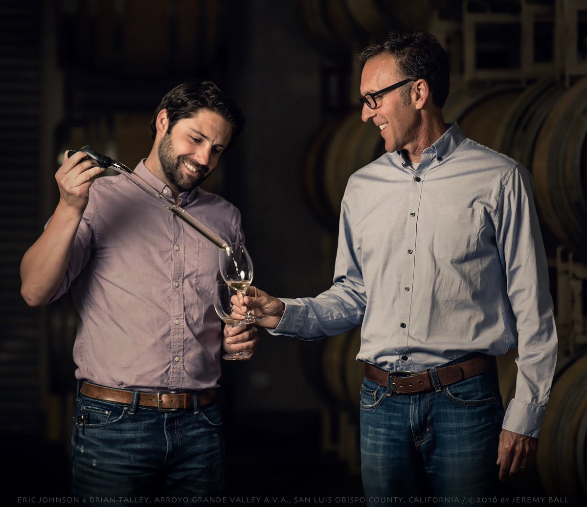 #ThrowbackThursday #portrait of #Talley #winemaker Eric Johnson &amp; owner <a href="/briantalley/">Brian Talley</a>! #wine #ArroyoGrande #SLOWine