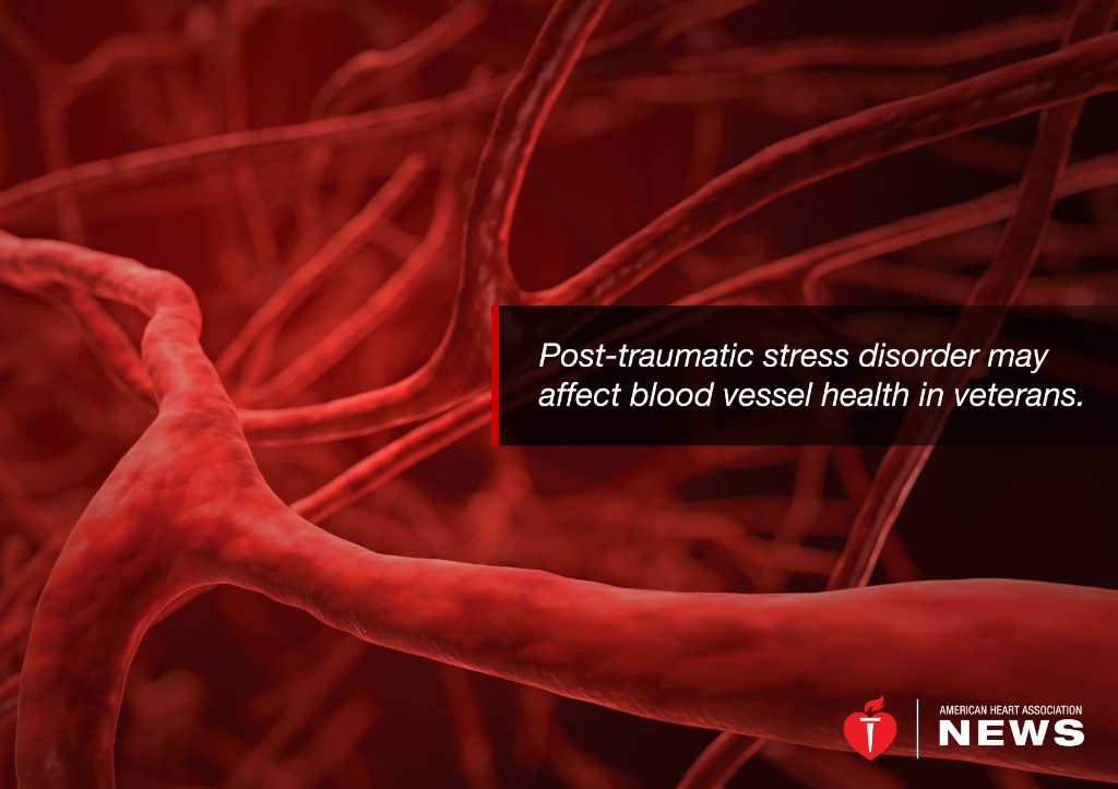 HeartNews's tweet photo. Post-traumatic stress disorder may affect blood vessel health in veterans. https://t.co/fXR2cgQoue https://t.co/FcwgRkCHNu