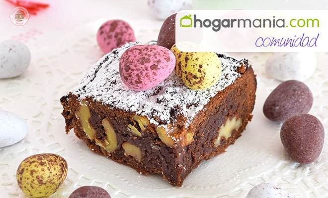 Brownie de Pascua #singluten de Elisa en la Comunidad de cocina: hgr.mn/1Ri5ez6 #SemanaSanta #dulce