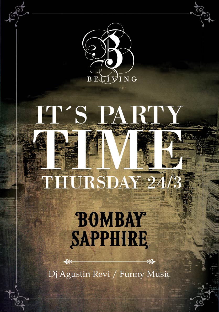 Hoy te esperamos para vivir una noche única en Beliving! #itspartytime #BombaySapphire #beliving #lomitas #jueves