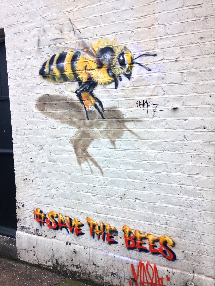 LocaelaTravel's tweet photo. #SaveTheBees please. #StreetArtLondon https://t.co/4QnB4rNcec