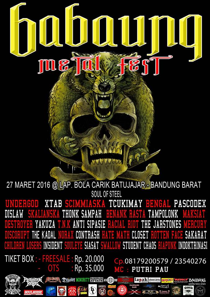jangan lupa teman kita hancurkan :D <a href="/JBedogcepot/">I: BEDOGCEPOT_DISTRO</a> @xtabdistro <a href="/VikingBatujajar/">Viking Batujajar</a> <a href="/infoeventgigsID/">IG: infoeventgigsid</a> @ROTTENSOULMERCH