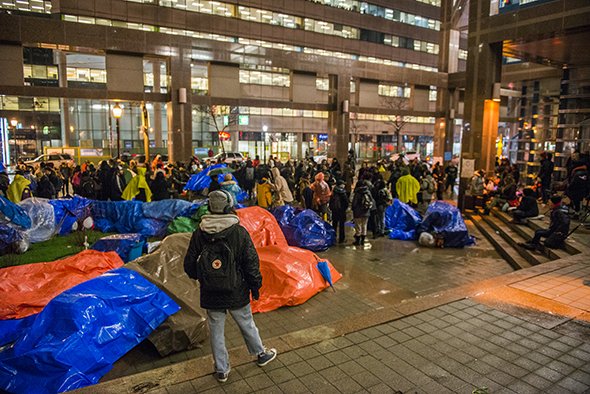 Finally media coverage of #BLMTO protest trickling in cbc.ca/player/play/26… Voices from #BLMTOtentcity - listen.