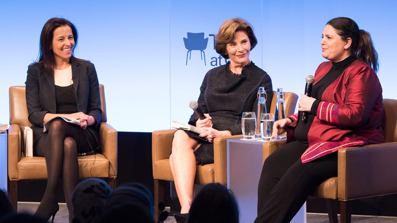 GoldmanSachs's tweet photo. Watch @laurawbush talk women’s empowerment in Afghanistan &amp; beyond cc @BushCenter https://t.co/xndte15s3s https://t.co/HH9n7M2nTw