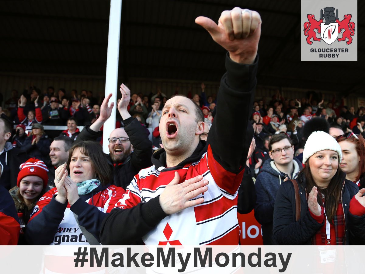 gloucesterrugby's tweet photo. WIN tickets for you and 4 friends to @ERChallengeCup Q Final v Newport! RT to enter. Closes at 8pm. #MakeMyMonday https://t.co/XlbGh4oK0k