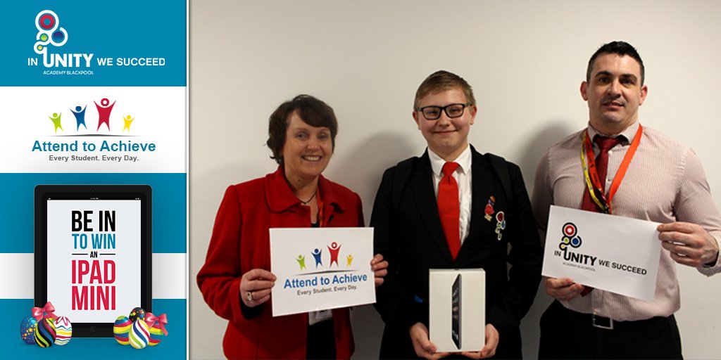 UnityBlackpool's tweet image. Congratulations to Dylan and Adam for being the lucky winners of today's 100% Attendance iPad Mini giveaway!