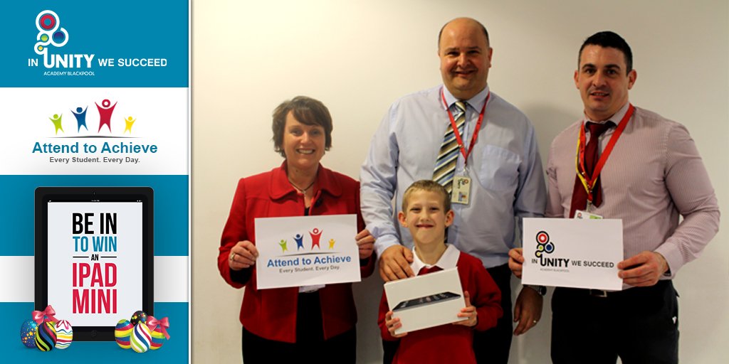 UnityBlackpool's tweet image. Congratulations to Dylan and Adam for being the lucky winners of today's 100% Attendance iPad Mini giveaway!
