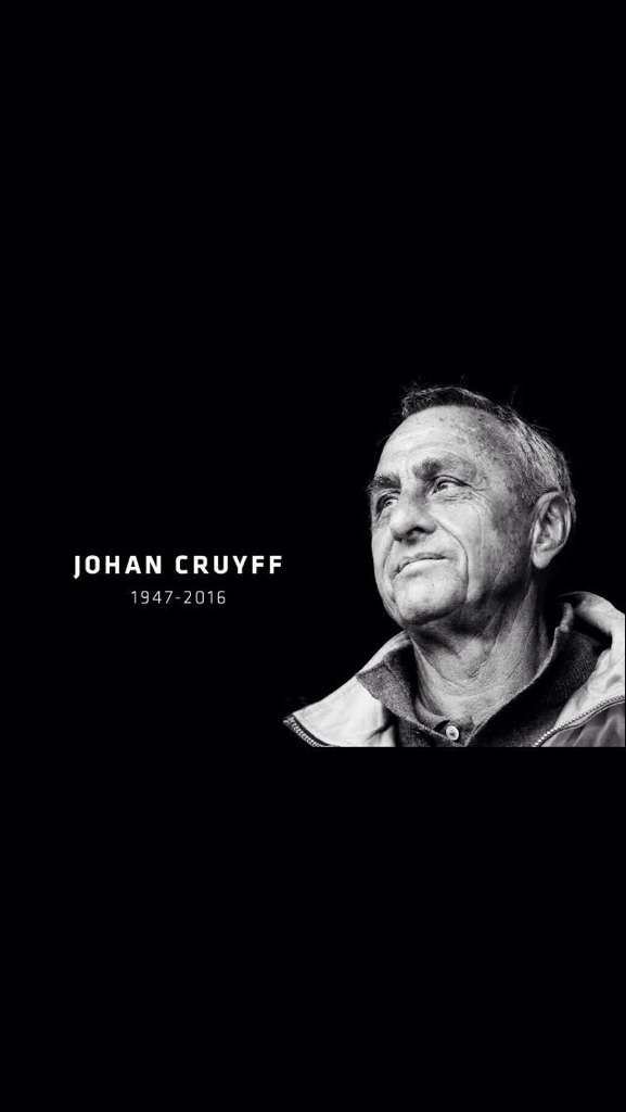 Edward_Oley's tweet photo. Another football Legend has passed away. #DutchMaster Johan Cruyff https://t.co/LXefKWxJjw