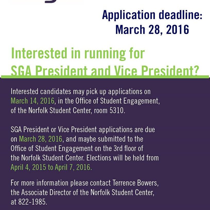 Got what it takes to be president? Don't forget to turn in your application for candidacy by the 28th