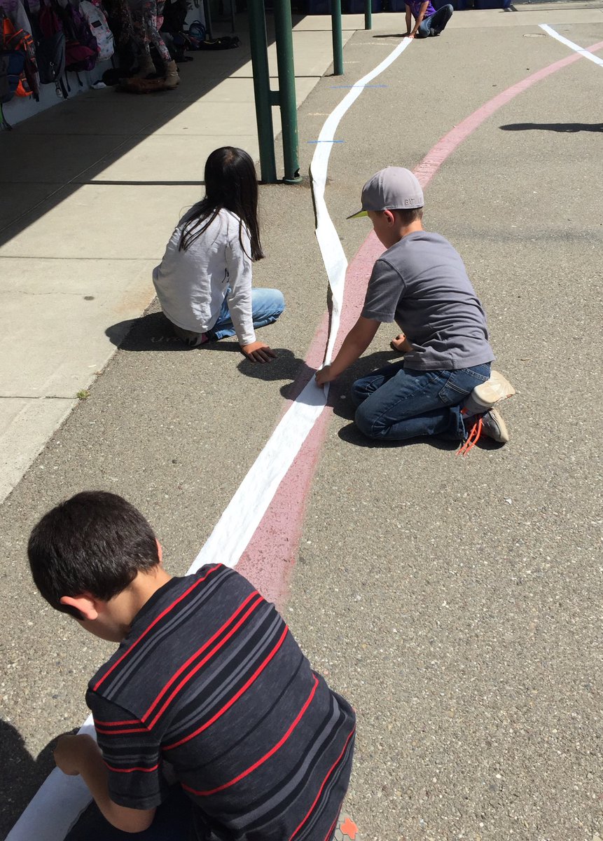 missbethaugust's tweet photo. Solar system model with toilet paper! Pluto is 100 squares away from the sun! @MarshallElement https://t.co/SVPYHJw2Em