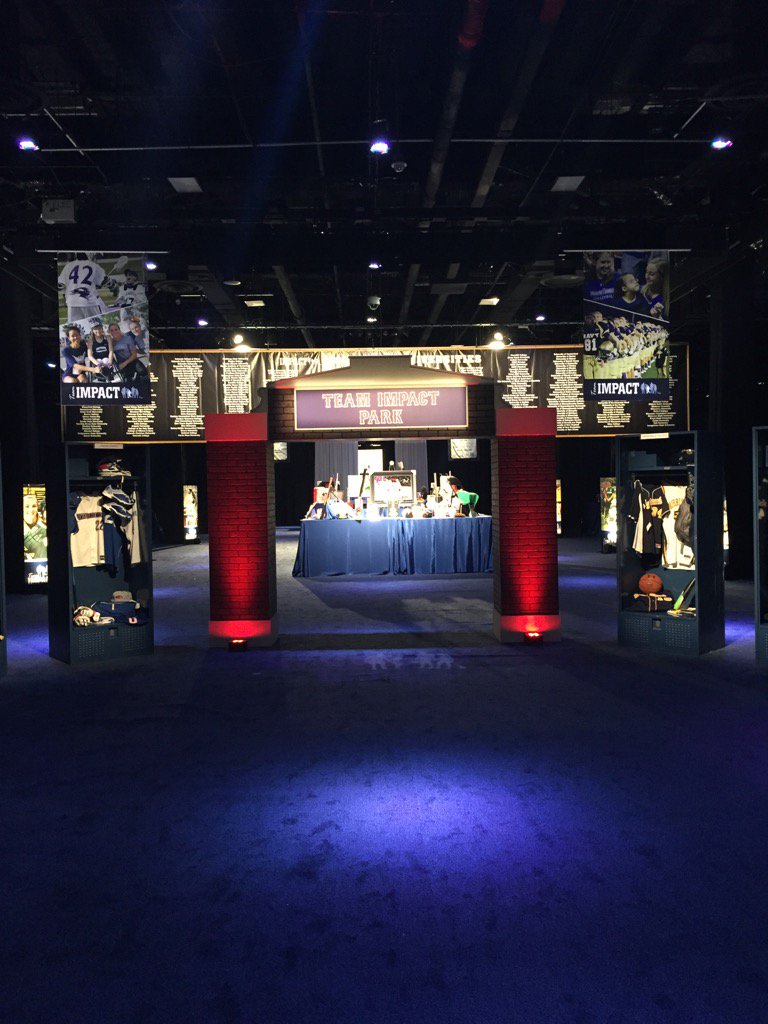 MaureenRystrom's tweet photo. All set for Team IMPACT's Game Day Gala tonight!  @JCAbuilds https://t.co/GBPbFBvPb3