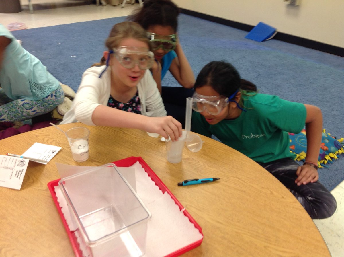 "Mixed Reactions" lab day!  Ss experimenting and looking for evidence of chemical changes. <a href="/ShakeragElem/">Shakerag Elementary</a>