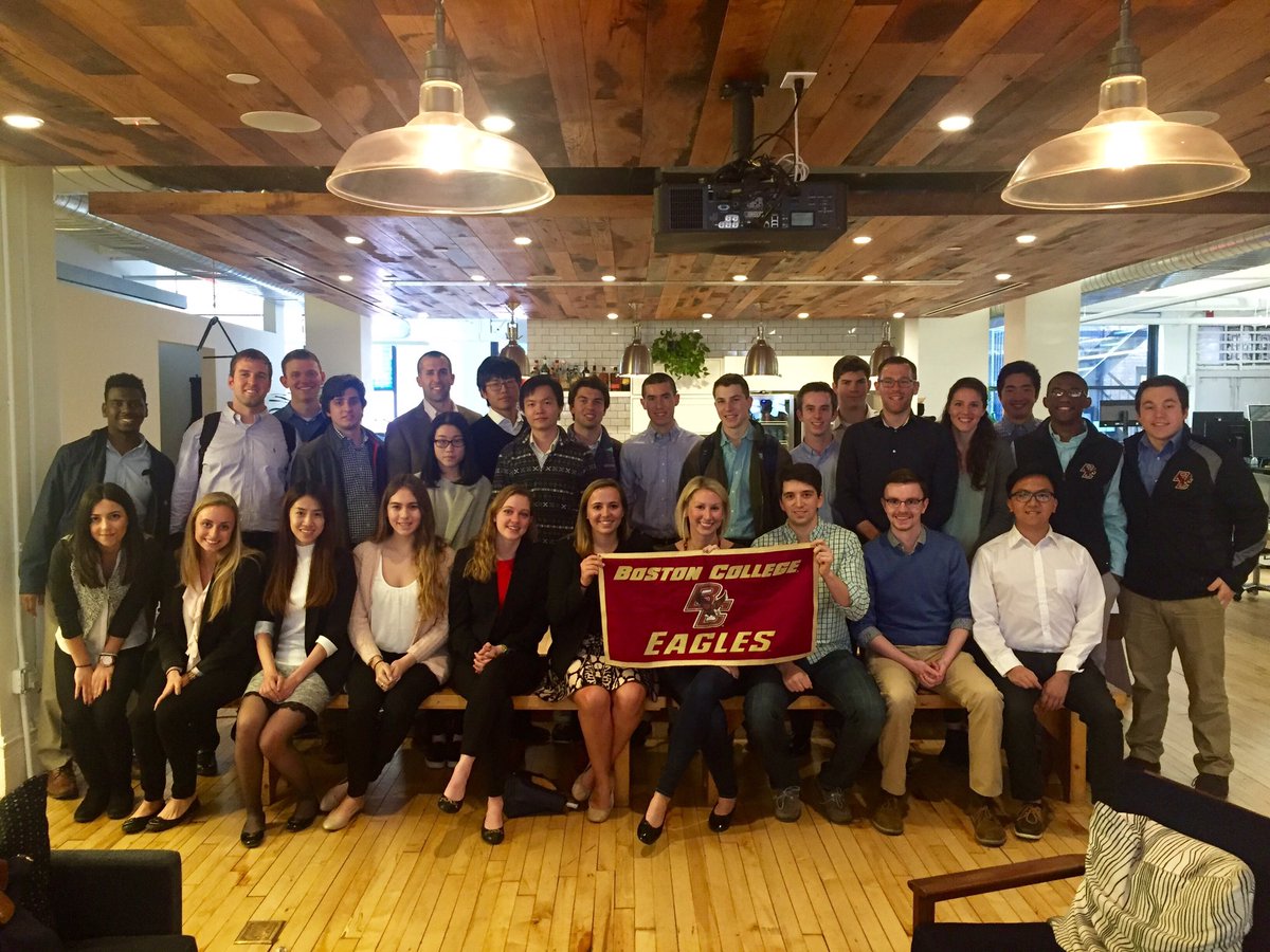 CMBechs's tweet photo. Such a blast speaking to this gang from @BostonCollege #bctechtrek about @EmpireAngels and @SamsungGIC - Go Eagles! https://t.co/YGNzq9Wzbo