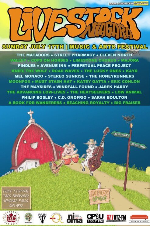 We made the list ! Playing with some amazing musicians and bands this year at live stock! July 17!