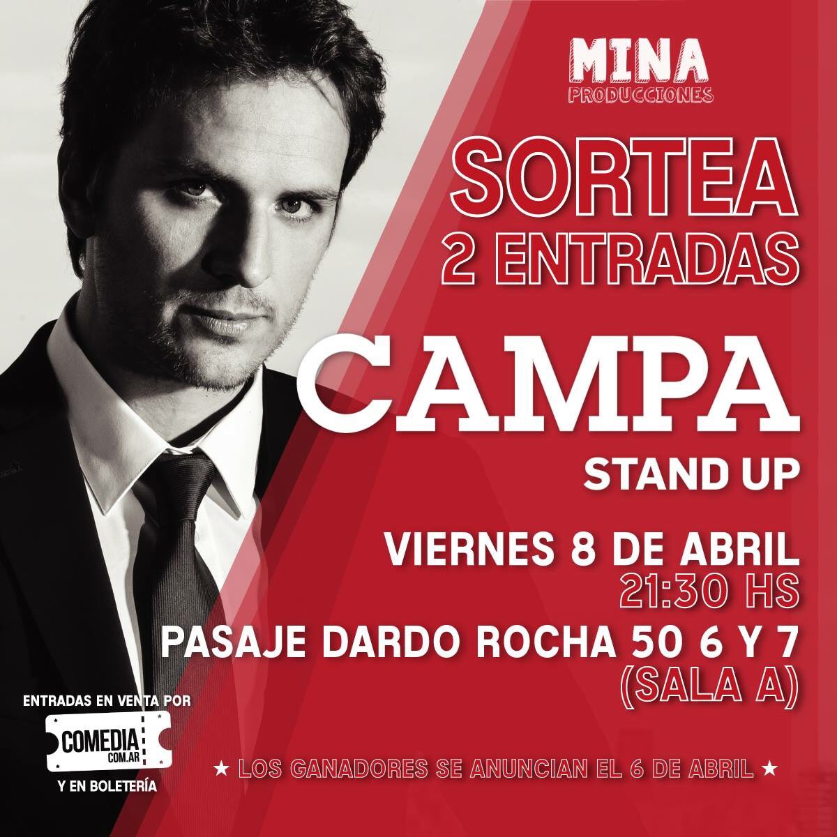 Minaproduccion's tweet photo. SORTEO! Dale Seguir a nuestro Twitter y RT! Y estás participando por 2 entradas para el show de @EzequielCampa ! https://t.co/ciZHC3ch5b