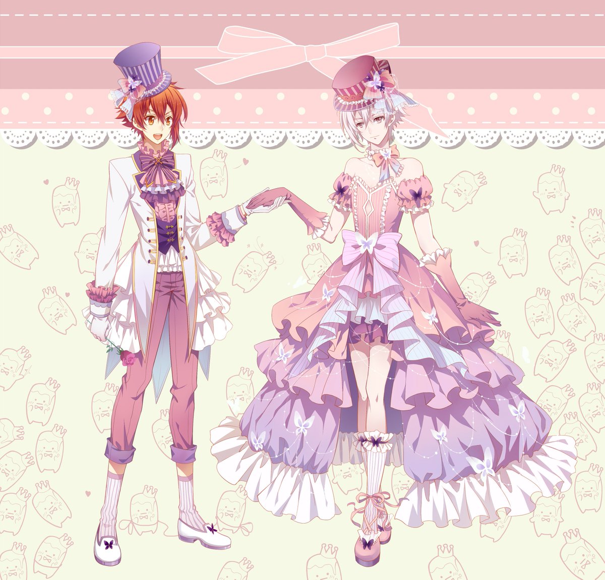 「天陸、2人もかわいいですね!#アイドリッシュセブン 」|シロ キのイラスト