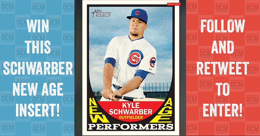Ticket_Timeline's tweet photo. To celebrate @ToppsBUNT 2016 it's a New Age Performers Kyle Schwarber #GIVEAWAY! Follow &amp; RT to enter. Ends 24hrs! https://t.co/0KyiWY402T