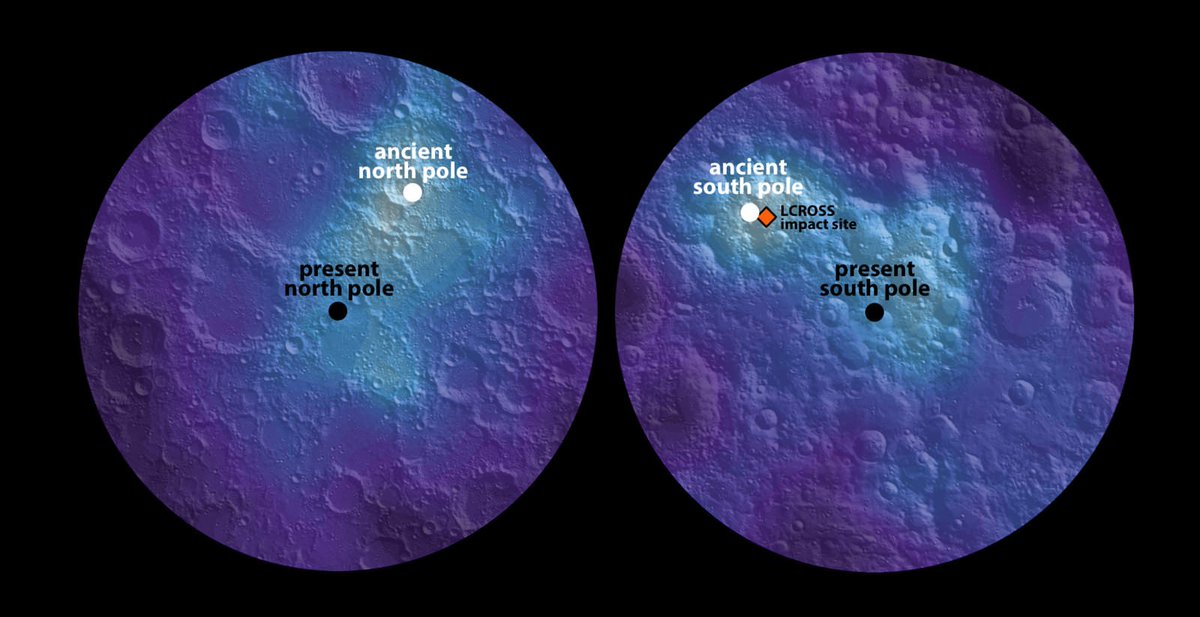 ScottWx_TWN's tweet photo. The Moon's poles aren't where they used to be! https://t.co/d5xUN8uNtx #space #truepolarwander https://t.co/W2wnIdrdJ4