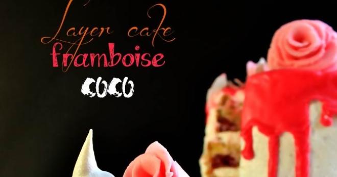 Gâteau d'anniversaire framboise coco ~ Layer cake goo.gl/cd6nf4