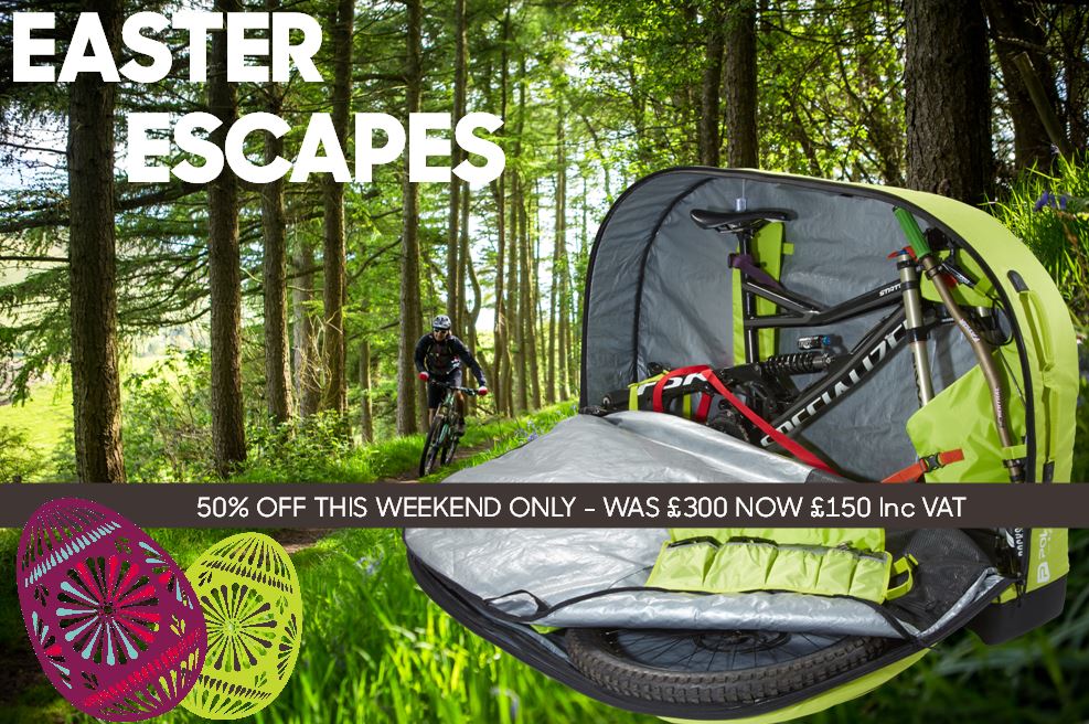 PolarisBikewear's tweet photo. Don't miss out #MTB #Adventure this #EasterWeeked Axial Pod Bike Case has 50% off, now £150 https://t.co/vuTAUCcvYU https://t.co/vcBfxJUURn