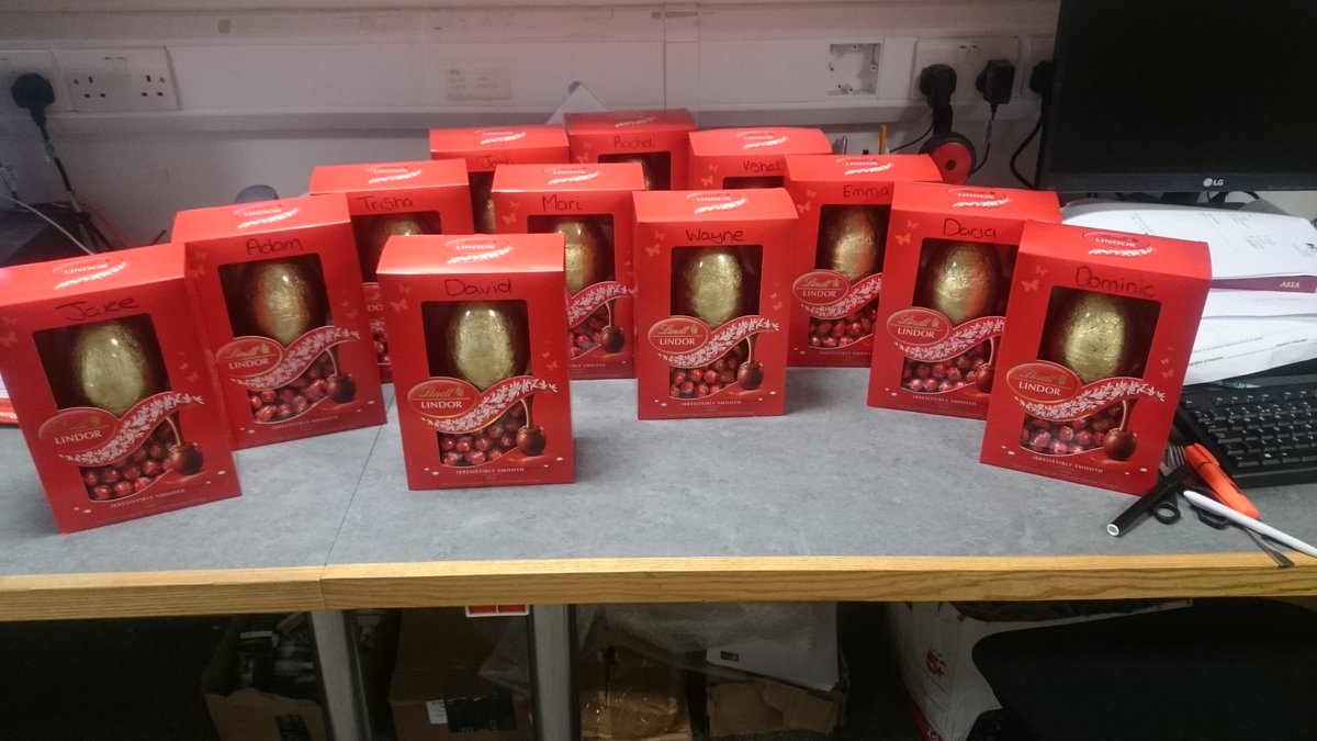 HIEx_Colchester's tweet photo. The Easter Bunny has come early!! Wishing everyone a very Happy Easter!!  #EasterWeekend #EasterEggs #Enjoy https://t.co/2FfXWnoDyI