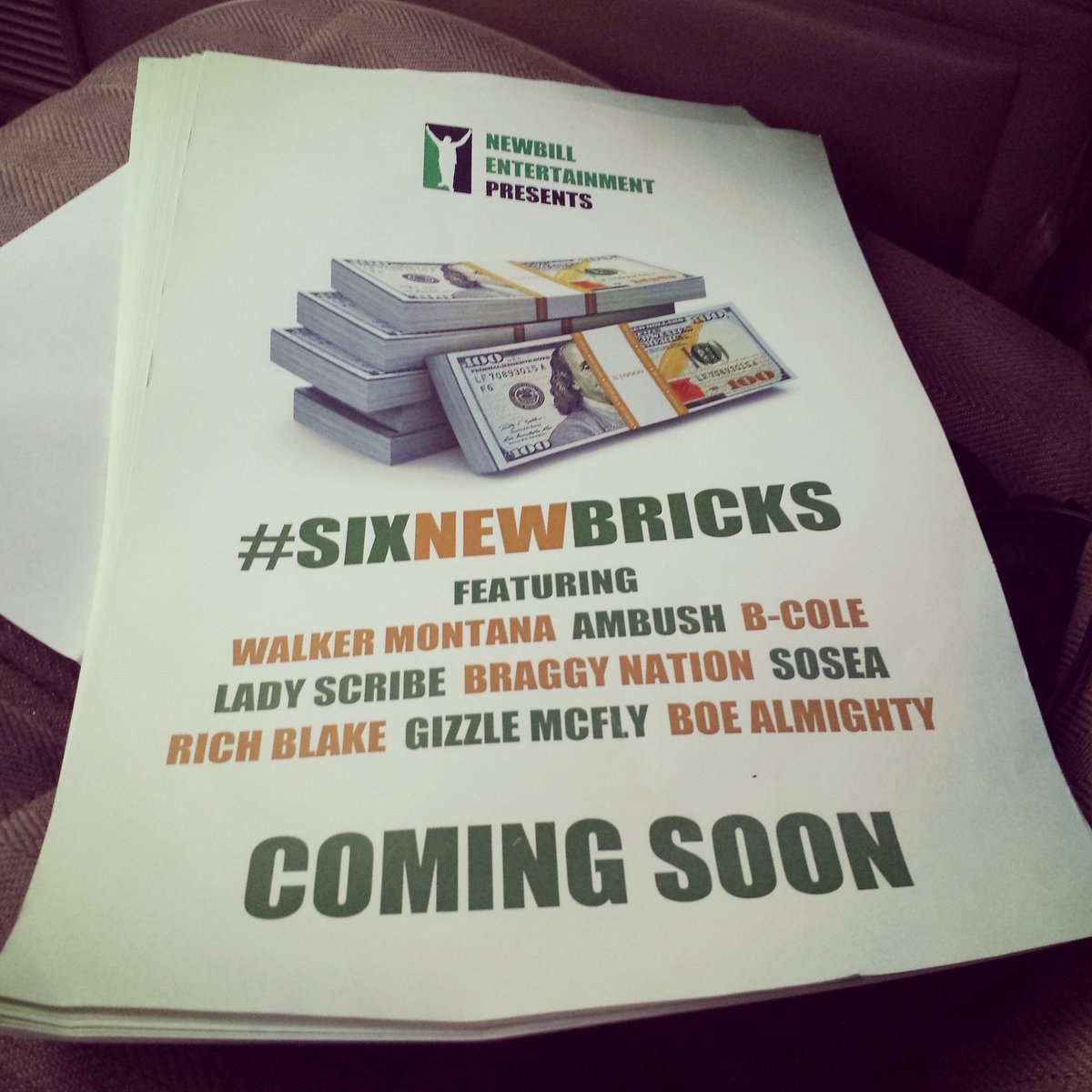 DJPeg206's tweet photo. #SixNewBricks Posters!! @myron206walker @AMBUSH206 @crispnewbill @BCole206 @SHeReAdYeVenTs #ThePromoIsReal https://t.co/i5Qyrp7rnE