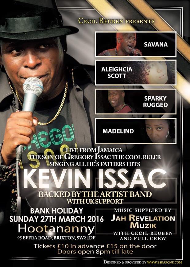 If you missed the voice of the cool ruler Gregory Issac, come hear his son !! Sounds just like him father