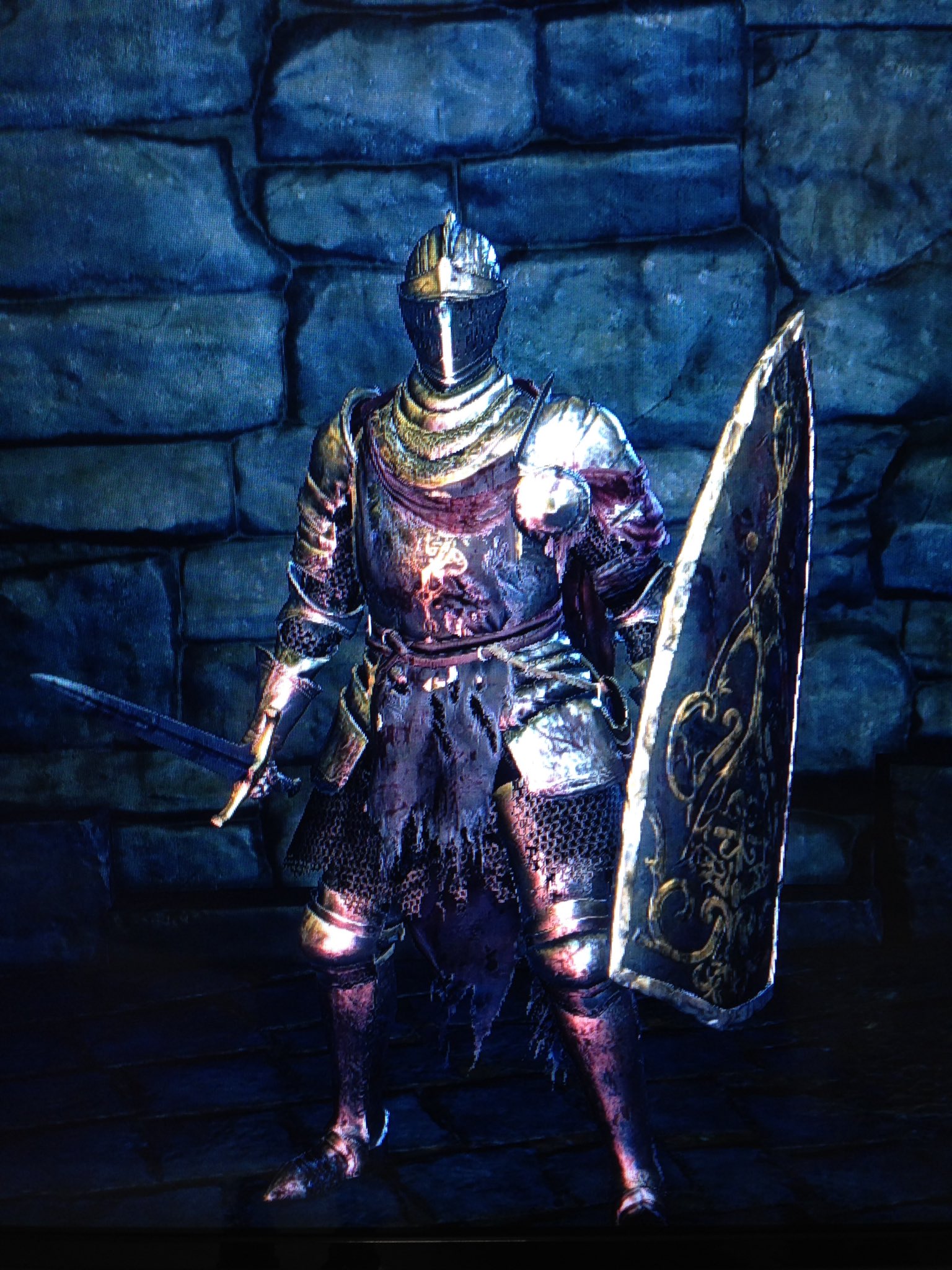 館長ガルダ ダークソウル3 ロスリックシリーズ集めました ロスリック騎士の兜 ロスリック騎士の鎧 ロスリック騎士の手甲 ロスリック騎士の足甲 ロスリック騎士の剣 ロスリック騎士の盾 ガルダ 二時間マラソンした甲斐はあったな カッコイイ T