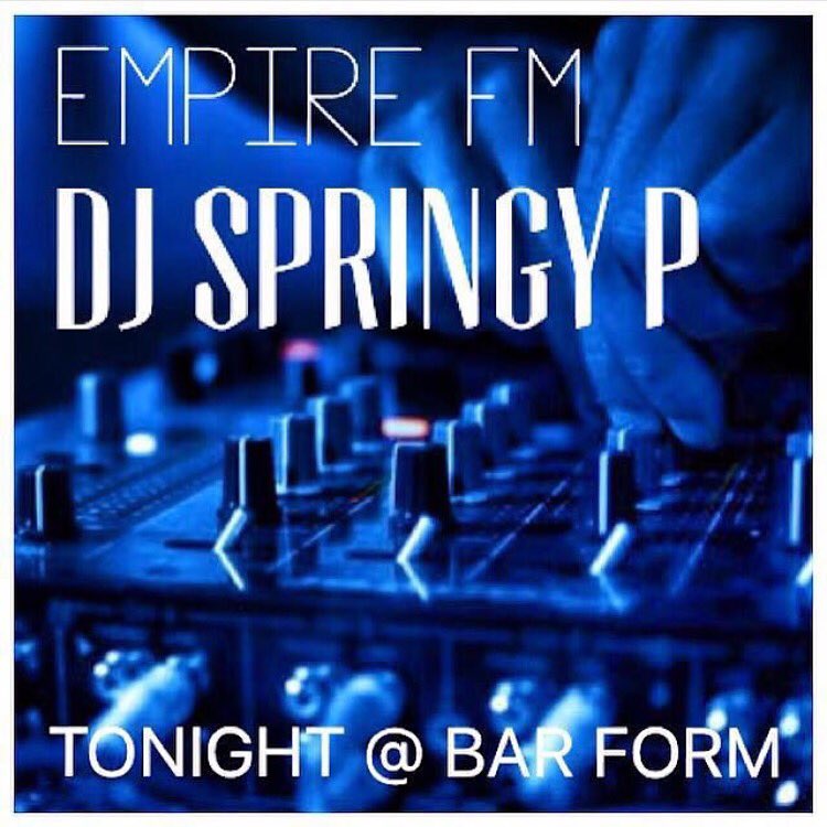 officialbarform's tweet photo. Dj Springy P will be kicking off the Easter Bank Holiday tonight down at Bar Form 🎶 Hope to see you there 😉 https://t.co/vtz90gxphj