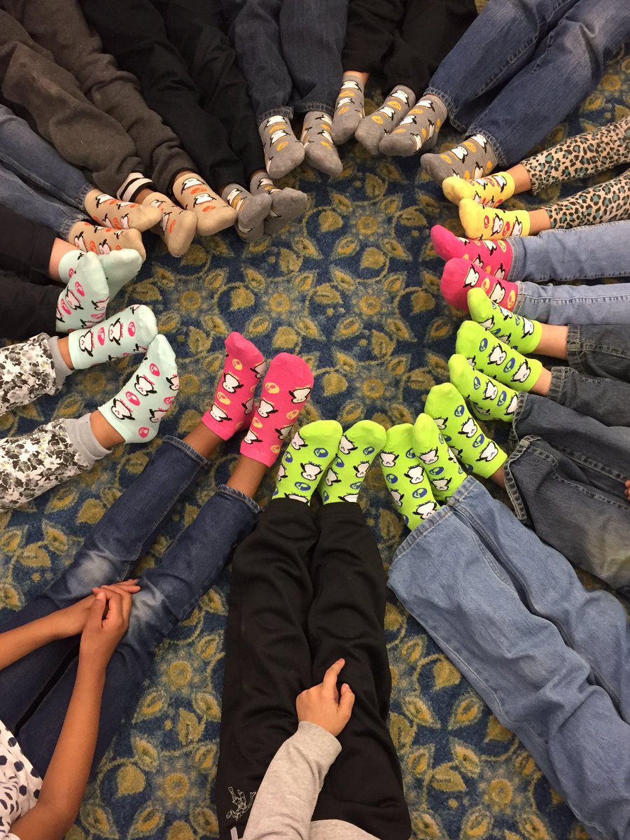 mrsorrplv's tweet photo. Watching Mr. Popper's Penguins in our penguin socks!! #plvbear https://t.co/TMw01SVt0P