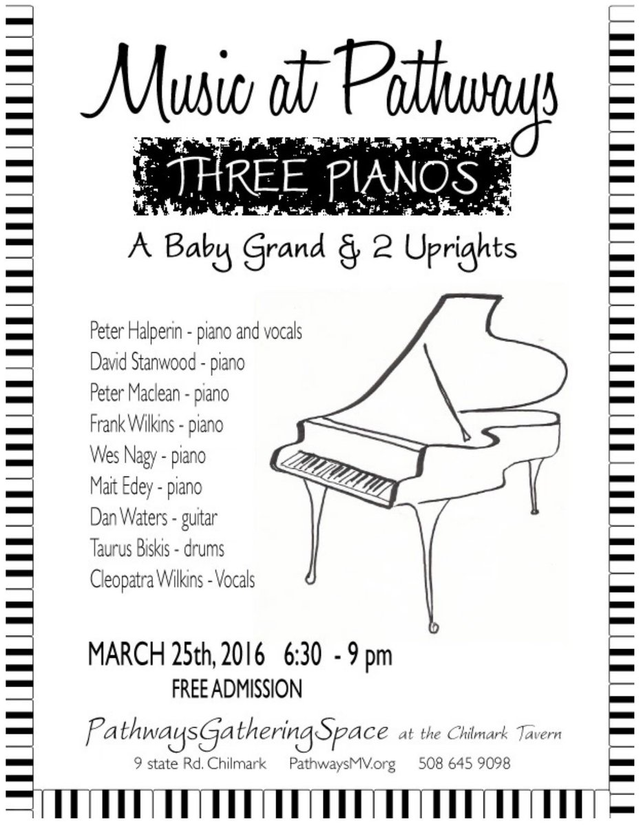 Pathways_MV's tweet photo. Join us tomorrow at #Pathways for a grand night of #music with David Stanwood, Dan Waters, Taurus Biskis and more! https://t.co/HbPJaQywac