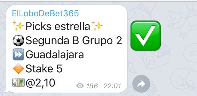 LoboDeBet365's tweet photo. 💶📢IMPRESIONANTE HOY📢💶
⏩STAKAZO 5✅
⏩ Dos Stake 1 de 2B y Tercera dentro Muuy Faciles✅
En📲https://t.co/0ppBf4l6hy 💰💰 https://t.co/szXDh56tTd