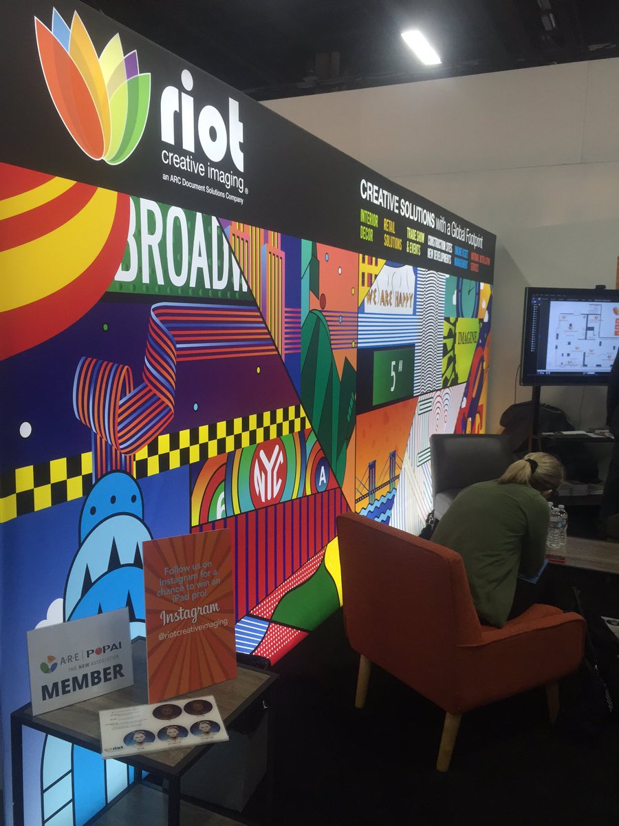 RiotCreativeImg's tweet photo. Come over to booth 1454 to talk graphics solutions &amp; services. Also ask us how to win an iPad  Pro! #globalshop2016 https://t.co/gz8J8QLvGS