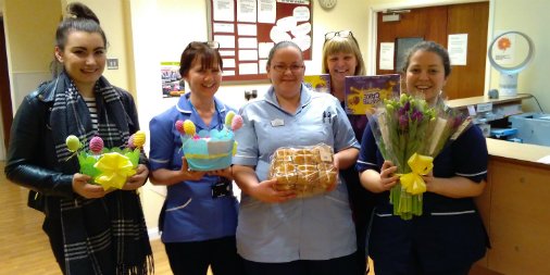 ArthurRankHouse's tweet photo. @sainsburys #ColdhamsLane donated Easter goodies for the ward . Thanks to Bernie for bringing them in yesterday! https://t.co/dMJP5LJqOj