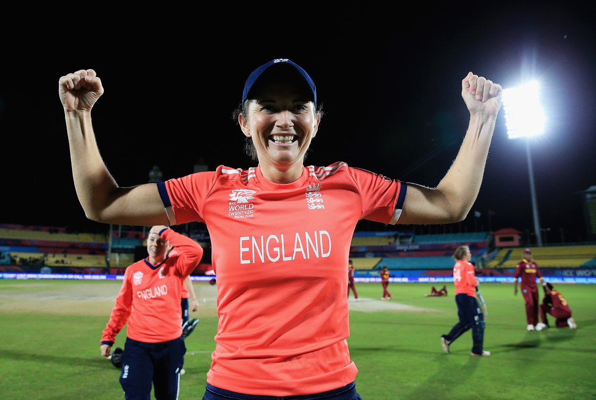 ICC's tweet photo. #WT20 agony and ecstasy - #WI and #ENG show contrasting emotions after a last ball thriller in Dharmsala #EngWvWIW https://t.co/G9LZjcMM2X