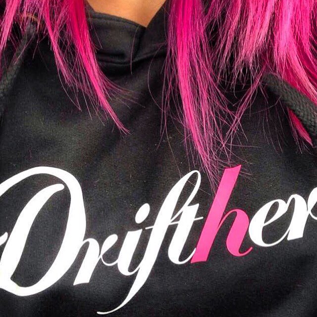 DriftherTM's tweet photo. When your hoody matches your hair #pink #Drifther #sexy #jessloveridge #driftherclothing #girlracer https://t.co/L6GEj9UO0H