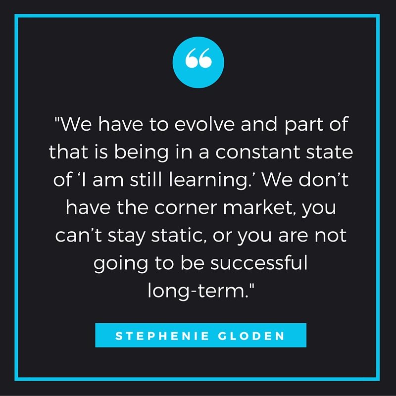 phoslabs's tweet photo. "You can't stay static or you're not going to be successful long-term" Stephenie Gloden https://t.co/tyLtEqT44h