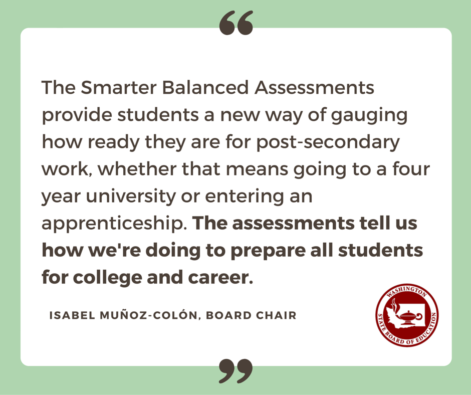 WA_SBE's tweet image. Why is #watesting important? It's essential to preparing every student for career and college. #waedu