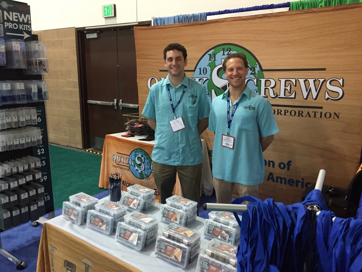Quickscrews's tweet photo. Stop by Booth #122 at Cabinets & Closets Conference & Expo in Pasadena today and tomorrow! #CCCE2016 https://t.co/2KICRqKJNc