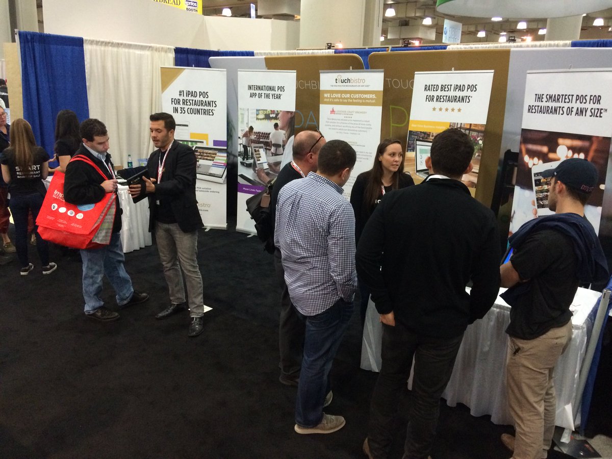 TouchBistro's tweet photo. #TBT to the #TouchBistro team at the #IRFSNY earlier this month! Can't wait for #NRAShow2016! Will we see you there? https://t.co/6dH4ubXmE6