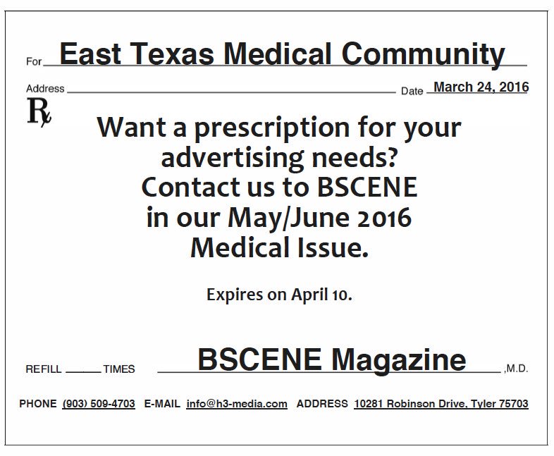 BSCENEMAG's tweet photo. We want to feature you in the NXT. Issue!  https://t.co/wHUl6mvbLi #medical #health #easttexas https://t.co/imqpvWSXRP