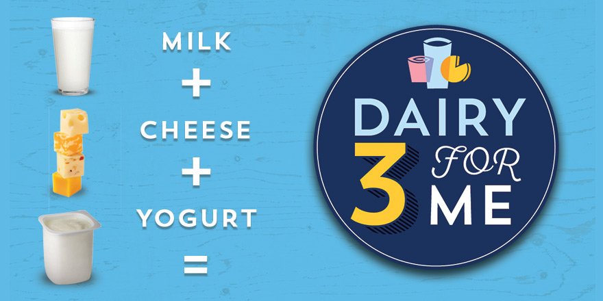 MidwestDairy's tweet photo. Starting Friday, take the pledge to make 3 daily servings of #dairy part of your healthy lifestyle. #Dairy3ForMe https://t.co/3aWFZKU75t