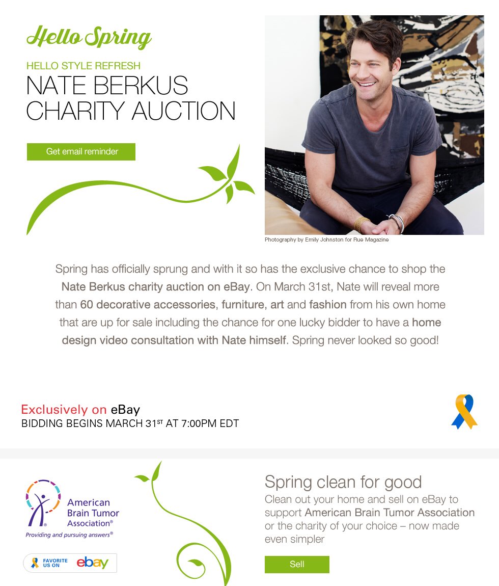 NateBerkus's tweet photo. I'm teaming up w/ @eBay to inspire you to spring clean &amp; sell the items you're ready to let go of #HelloSpring #ad https://t.co/Jnn13oxUS9
