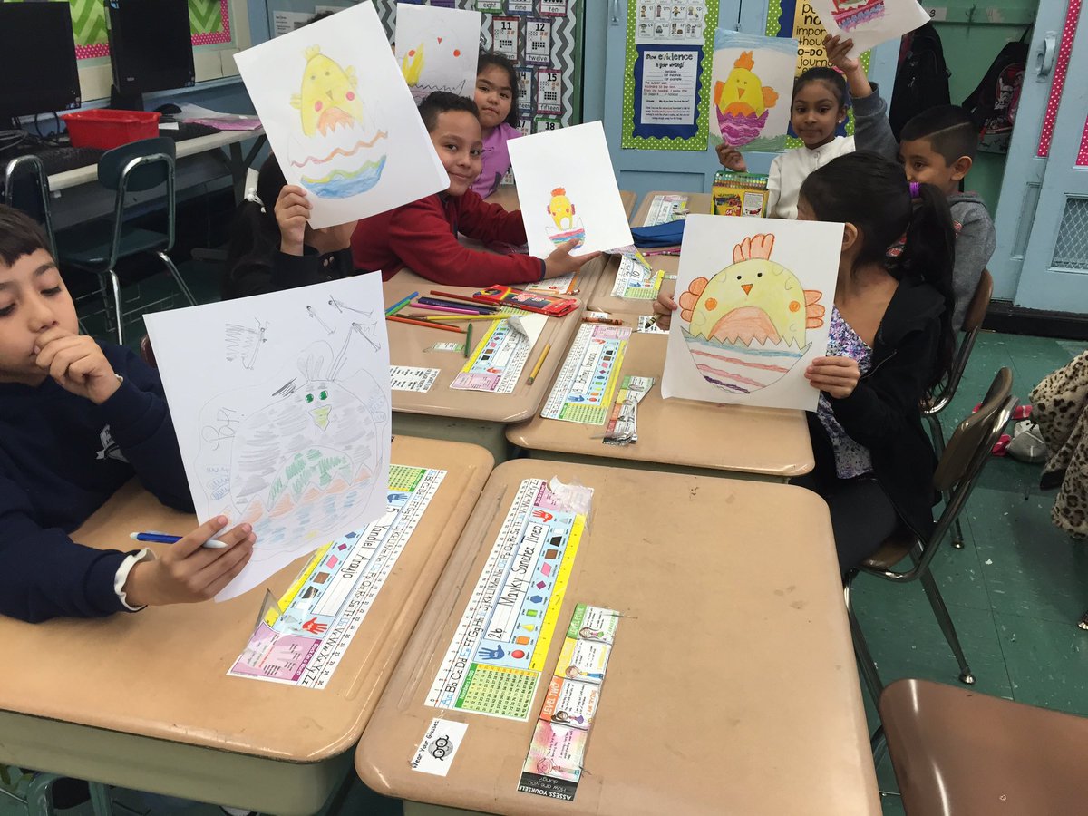 2ndGradeJKO's tweet image. #class201 celebrates spring! #2ndgrade #directeddrawings #mrsgrubstein @PS66JKO