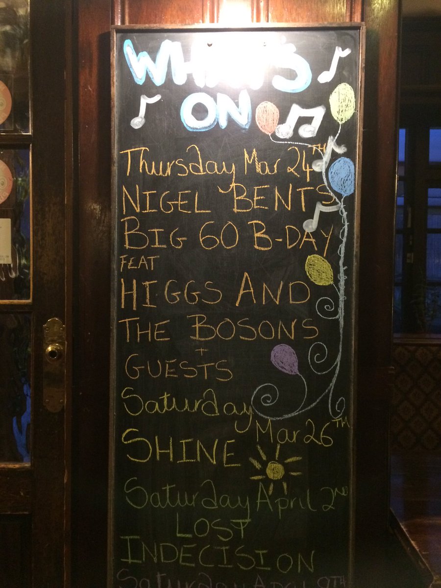 All Big Nige's Big Birthday Bash at the Royal Oak. It kicks off at 8.00. Come and buy him a beer.