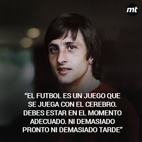 mediotiempo's tweet photo. Grande en todos los sentidos... Estas son las frases de #JohanCruyff que nunca olvidaremos https://t.co/11YZwdQN7K https://t.co/207fDW3bP2